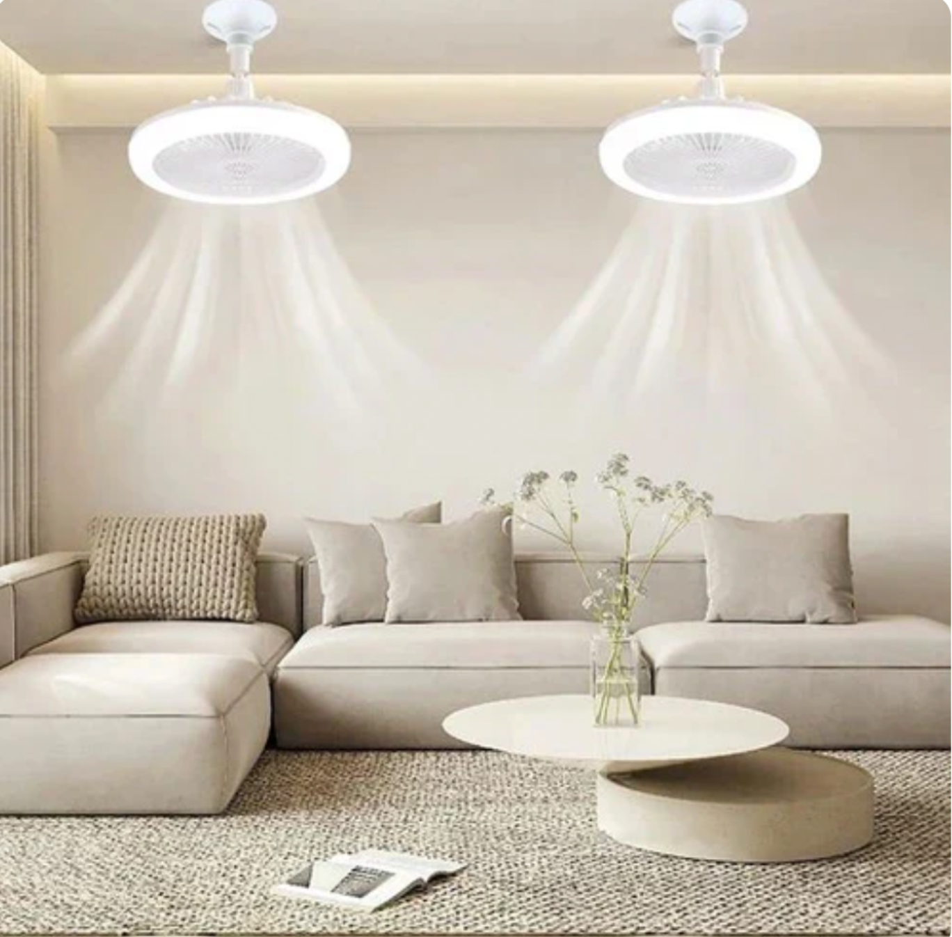 Ventilateur de plafond avec lumière 2-en-1