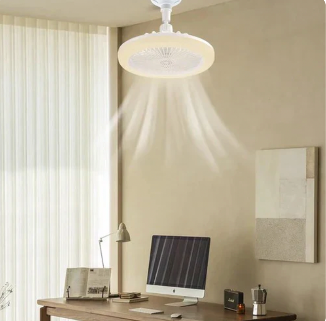 Ventilateur de plafond avec lumière 2-en-1